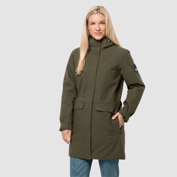 Jack Wolfskin Womens Nature Woods Winter Coat Green 647531NGA